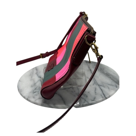 Fossil‎ Multi Leather Square Patch Clutch Crossbody Handbag - Picture 6 of 15